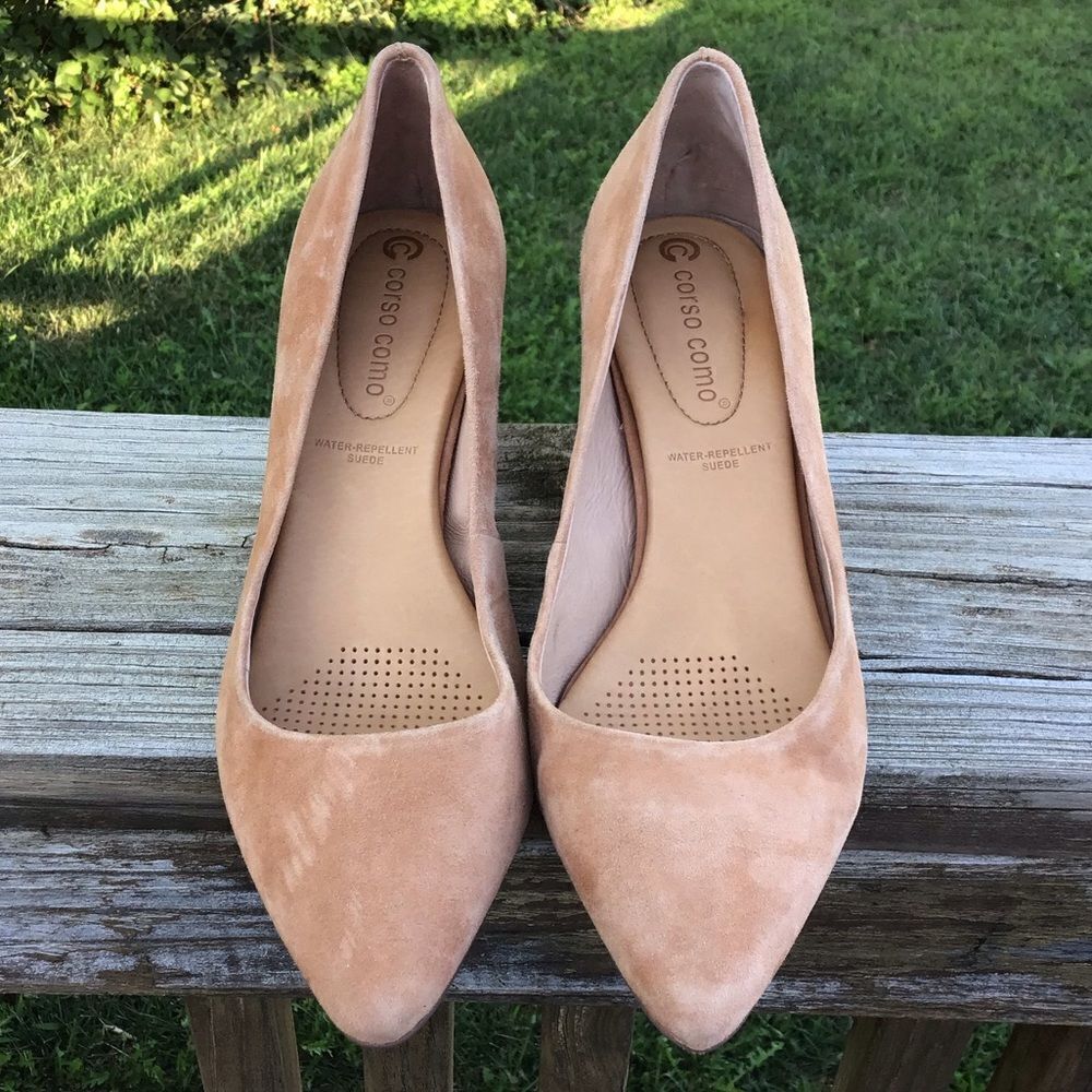Corso Como Micro Suede Water Resistant Pointed Toe Pumps Size 7 1/2